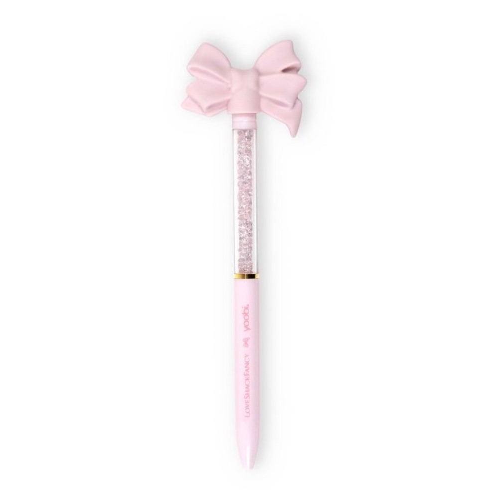 LoveShackFancy x Yoobi Pink Bow Ballpoint Pen NWT Target Exclusive - Picture 3 of 3